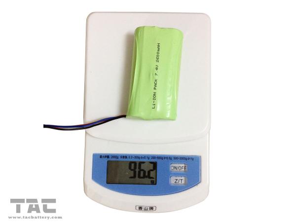18650 bloco cilíndrico do bloco 7.4V 2600mAh da bateria do íon do lítio para a arma POP