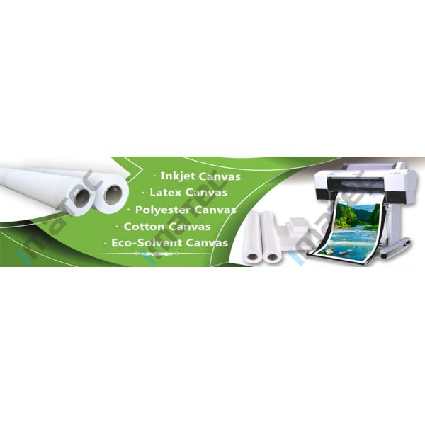 Microporous Glossy Poly Cotton Inkjet Printing Canvas Waterproof For Pigment Inks