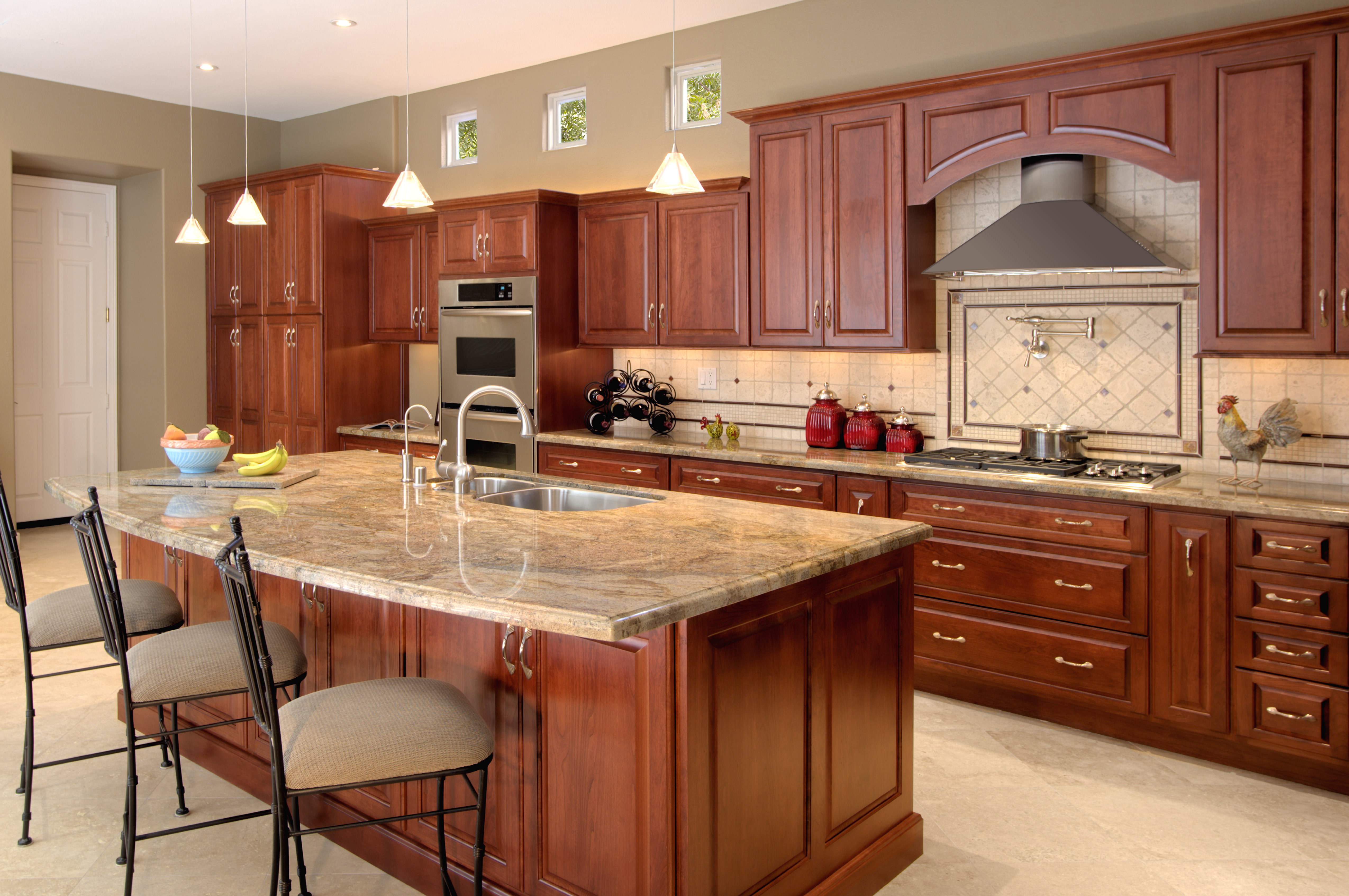 Handles 304 Stainless Steel Kitchen Island Cabinet Scratch Resistant Custom