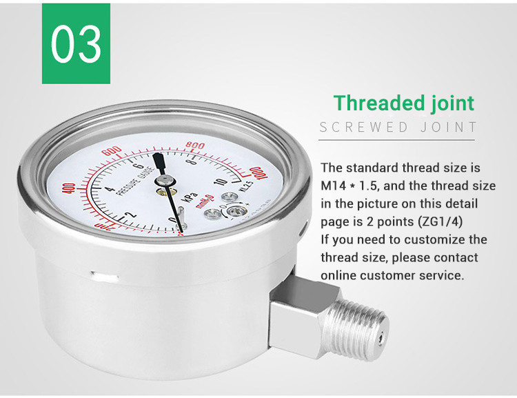 YE60BF 60mm Stainless Steel Diaphragm Seal Pressure Gauge with Customized Support OEM