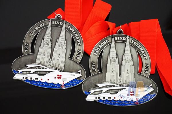 Germany Carnival Gifts Metal Awards And Medals 3D Effect With Glitter Colors