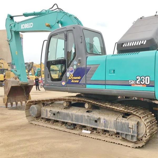 Used Kobelco Sk230-6E Excavator with Original Hydraulic Pump 23000 KG Machine Weight