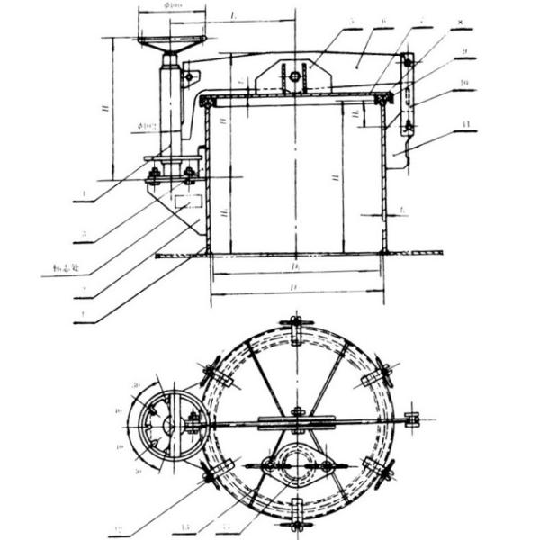 Тип CB/T 282 круглый тип роторный оборудовать морского пехотинца люкового закрытия масляного бака
