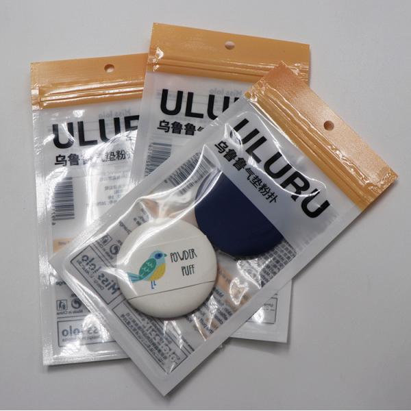 customized plastic Makeup Sponge bag Cosmetic Powder Puff Bag for bathing