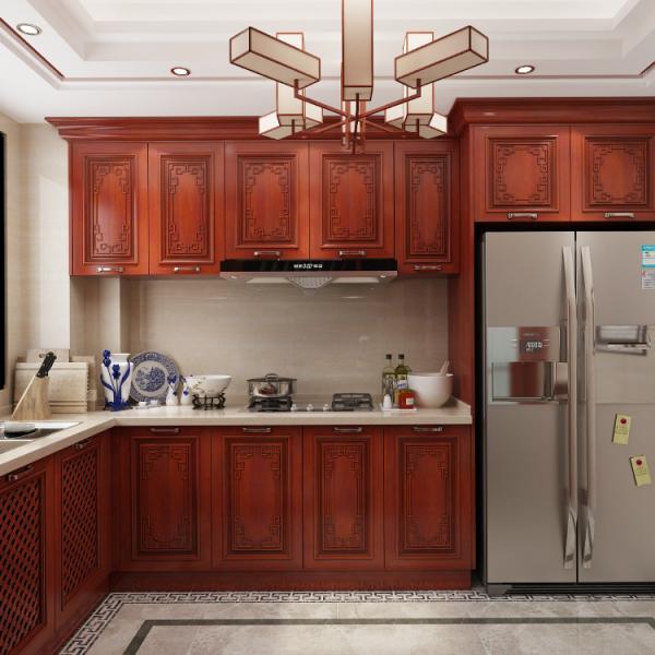 China Factory Furniture Classic Solid Wood Kitchen Cabinets Customized