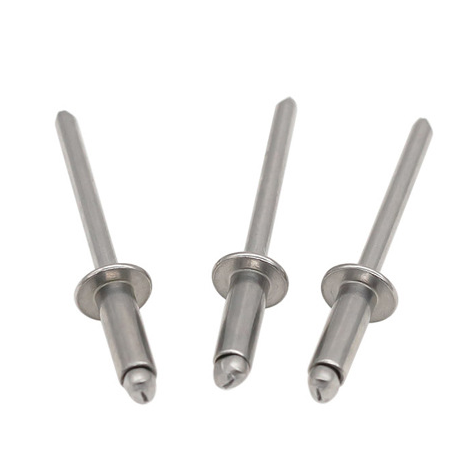 Flat Round Head Blind Rivet in Bright Stainless Steel Finish for Durable Fastening Requirements using Pull Rivet
