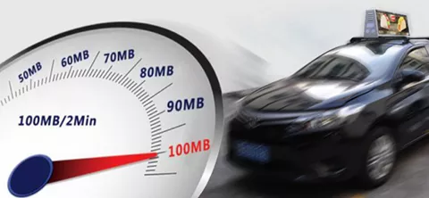 Реклама на крыше такси 4G P5 Двусторонний светодиодный дисплей на улице