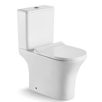 Baño de cerámica de doble descarga de dos piezas Baño de baño moderno de blanco brillante