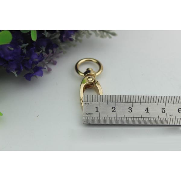 High quality custom nickel color 15 mm round shape eye bolt snap hooks for sling bags