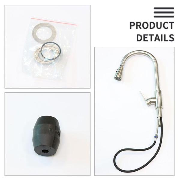 SONSILL 304 Stainless Steel Pull Out Sink 360 Degree Kitchen Faucet