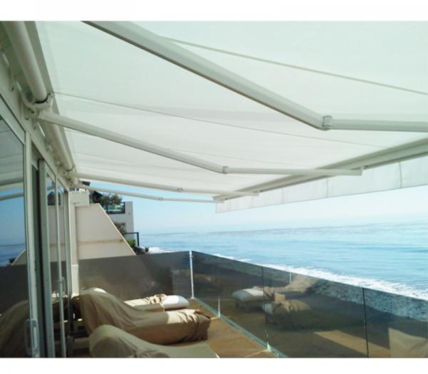 Large size retractable aluminum patio awning, commercial awning waterproof sun protection