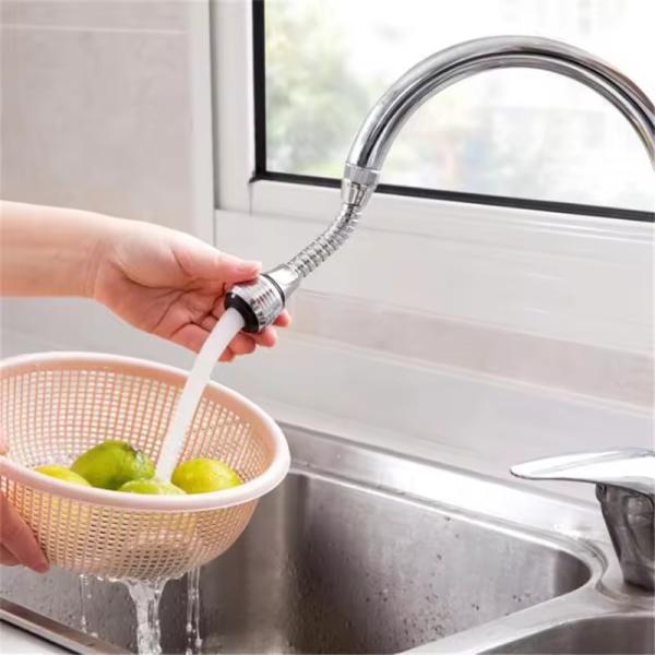 Polished High Pressure Rotatable Faucet for Kitchen and Bathroom Shower Accessories