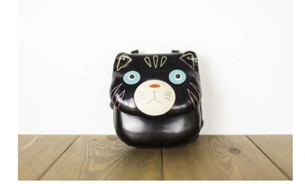 Leather messenger bag small forest animals Sen female retro cute bags