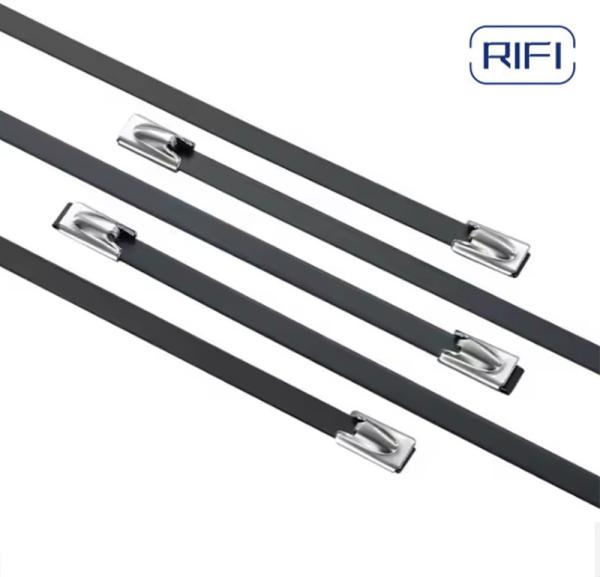 4.6*200mm Stainless Steel Cable Ties black or silver 304 Metal Cable Tie