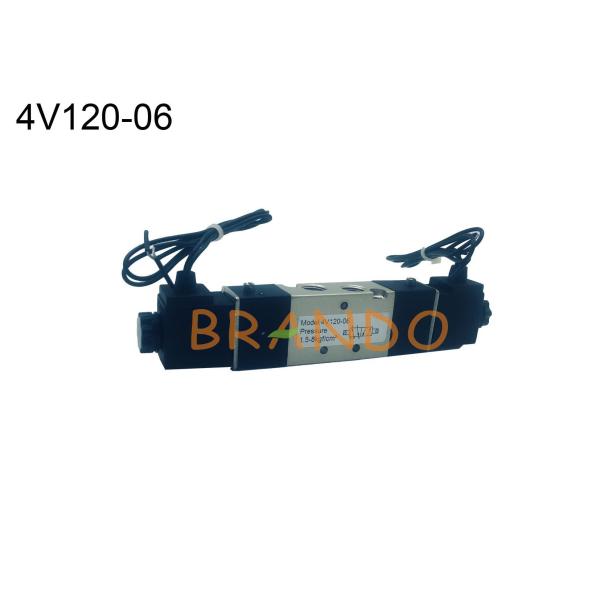 manière 24VDC 5 1/8 action pilotée interne pneumatique de vannes électromagnétiques d'air du port 4V120-06 dans l'éolienne automatique