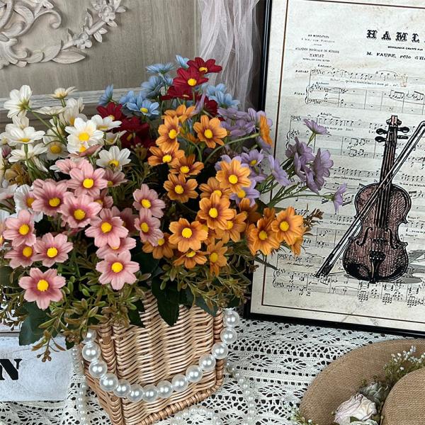 Small wildflowers, fake flowers, simulated flower bouquets, handmade flowers for weddings, artificial silk flowers, wedding scenery decoration, floor arrangement