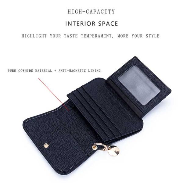 Business Candy Color Portable Wallet Genuine Leather Clutch Coin Purse for Girls
