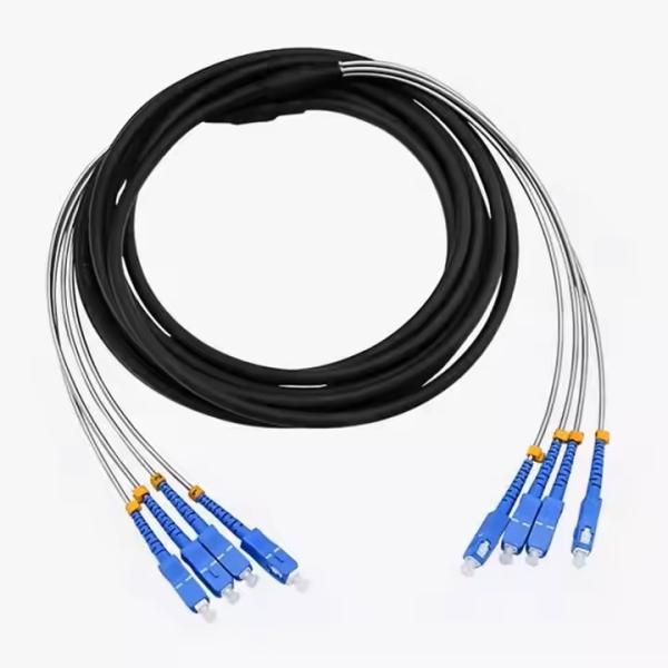 Waterproof UV Resistant 2-6 Core Military Fiber Optic Cable