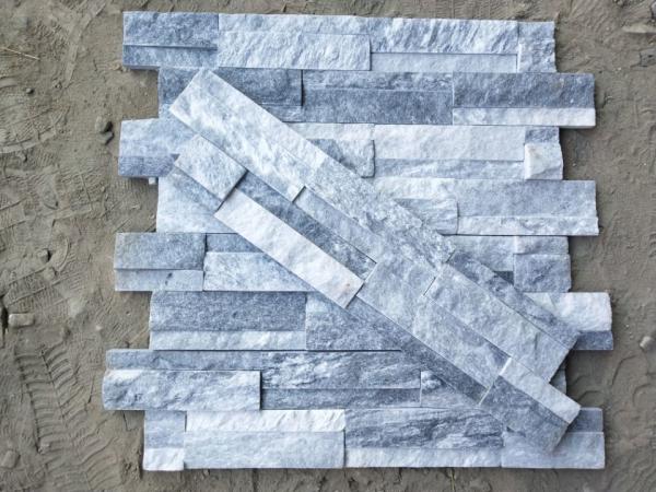 White Gray Slate Culture Stone Stacked Stone Panels Cut To Size ISO9001