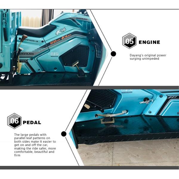 Transporte de carga Triciclo de 200 cc com motor e chassi 50*100 na Costa do Marfim