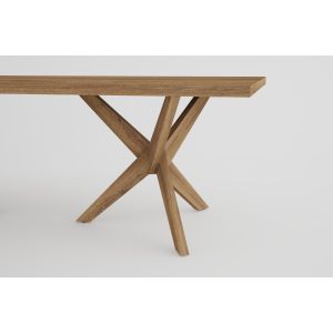 Compact Metal Base Dining Room Table Rust Resistant 8 Seater Dining Tables