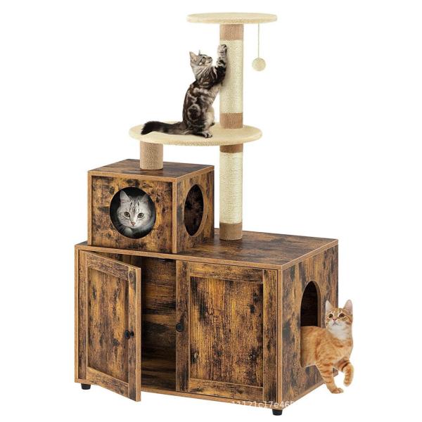 Categoria E1 da caixa de maca 15mm de Cat Furniture Enclosed Cat Wood da madeira maciça