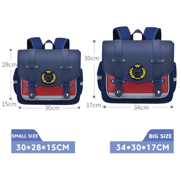 Patent Leather Trendy Nylon School Backpack For Boys 6-12Y