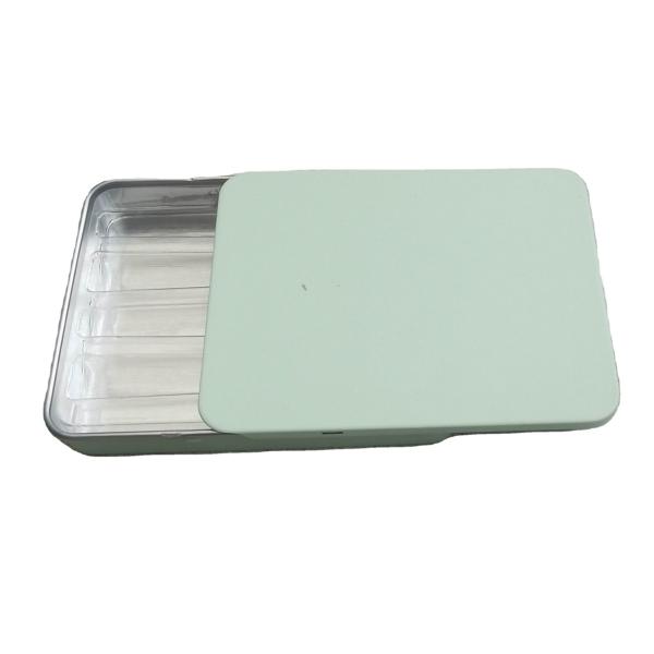 Child Resistant Rectangular Tin Box Eco Friendly Disposable Metal Sliding Tin