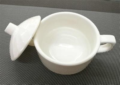 4 a louça empilhável branca de China da porcelana da bacia de sopa da porcelana ajustam o peso 259g