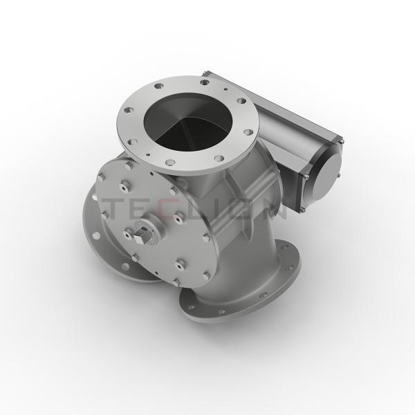 DN65-DN400 Three Way Flap Pneumatic Diverter Valve For Gravity Unloading