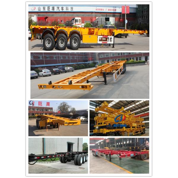 13 Tons Axles Flatbed Semi Trailers for 20ft 40ft Shipping Container Truck Trailer