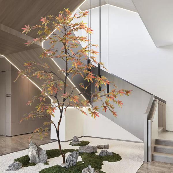 200cm Artificial Maple Tree No Light No Inserts Faux Potted Plants For Indoor Decor