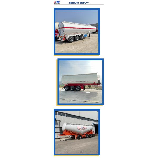 Tri Axles 40Tons Load Bulk Cement Flour Powder Material Transport Tank Semi Trailer
