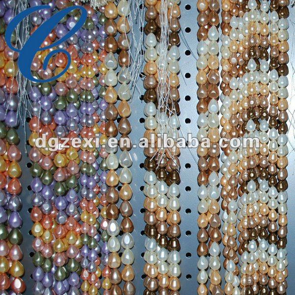 Teardrop Abs Plastic Loose Faux Pearl Bead for Decorating in Bulk