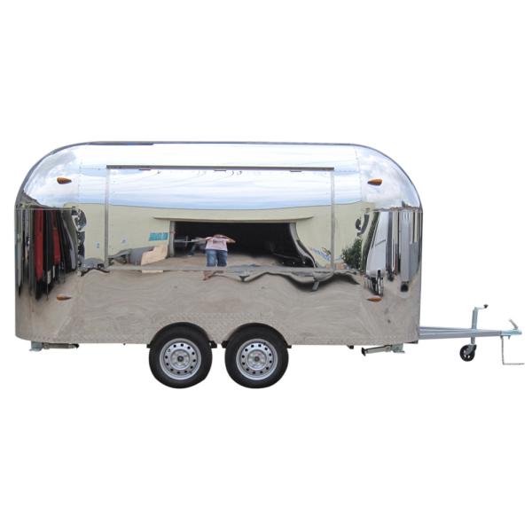 Airstream BBQ Food Cart Food Truck Trailer Fully Equipped Tow Bar Trailer for Winery