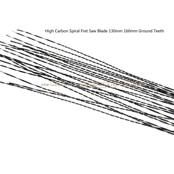 High Carbon Spiral Fret Saw Blade 130mm 160mm Ground Teeth,Carving Hole on Wood or PVA for Ads