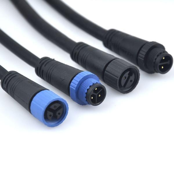 Male Pin Diameter 1.5mm Waterproof Connector for IP68 LED Lighting Outdoor Cable CE UL