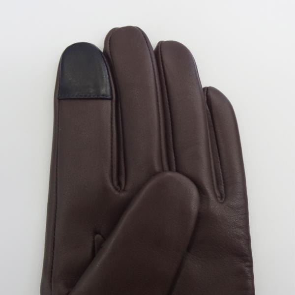 Full Finger Motorcycle Leather Touchscreen Gloves , Leather Hand Gloves Plain Style