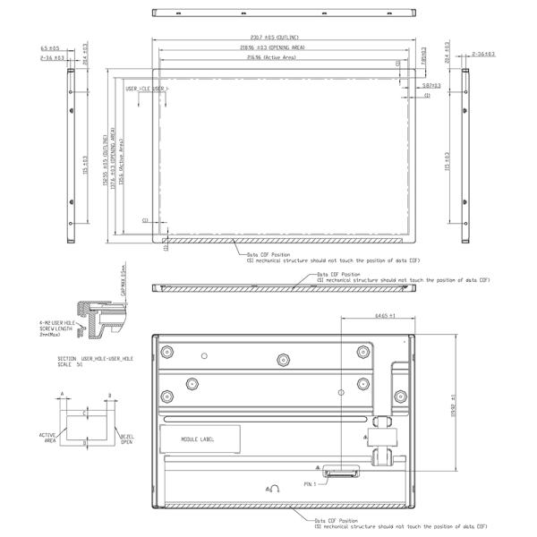 LVDS 1200nits High Brightness LCD Display 1280*800 10.1 Inch LCD Screen Advertising Outdoor