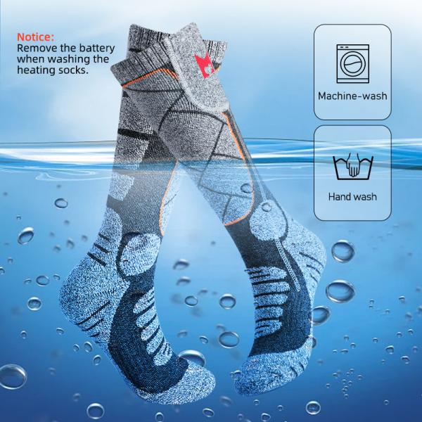 Men Women Battery Powered Hiking Warm Socks Thermal Heated Socks For Cold Weather