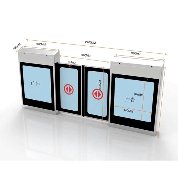 High-Speed Railway Stations Stainless Steel Automatic Sliding Door with Advertisement Screens