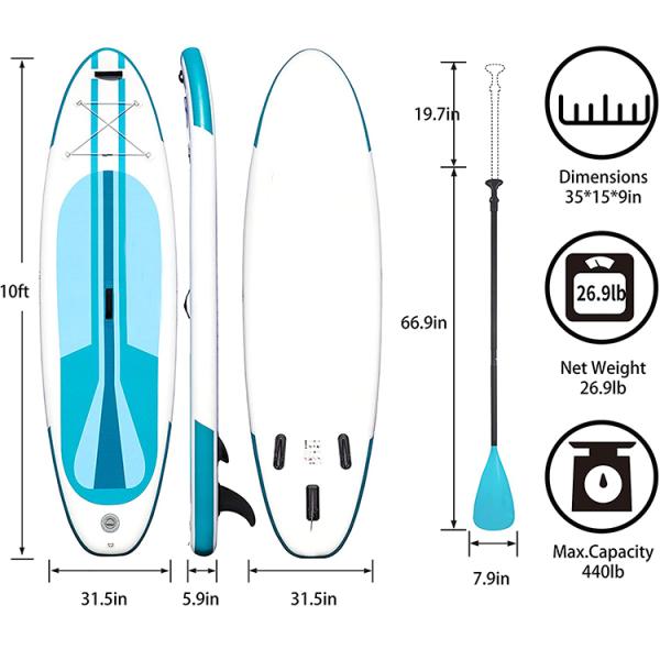 440lb Outdoor Sport Isup Paddle Board Inflatable Set