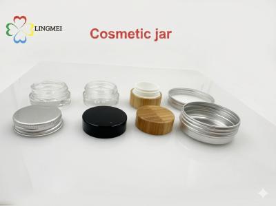 Multi-Material Jar Series: 5g Premium Concentrate Glass jar  with plastic Caps or aluminum cap&Pressure-Sensitive Liner,  Bamboo jar,  Aluminum jar