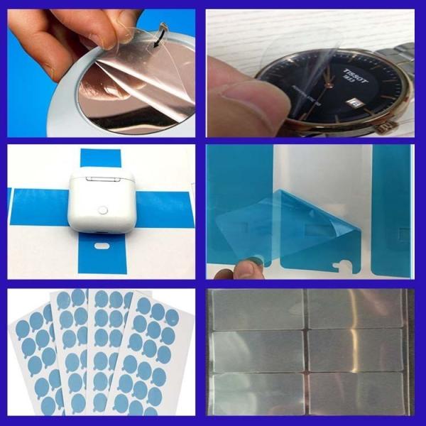 Acrylic Plastic Products Blue Film Metal  Buckle Accessories Surface PE Protective Film For Belt Handbags