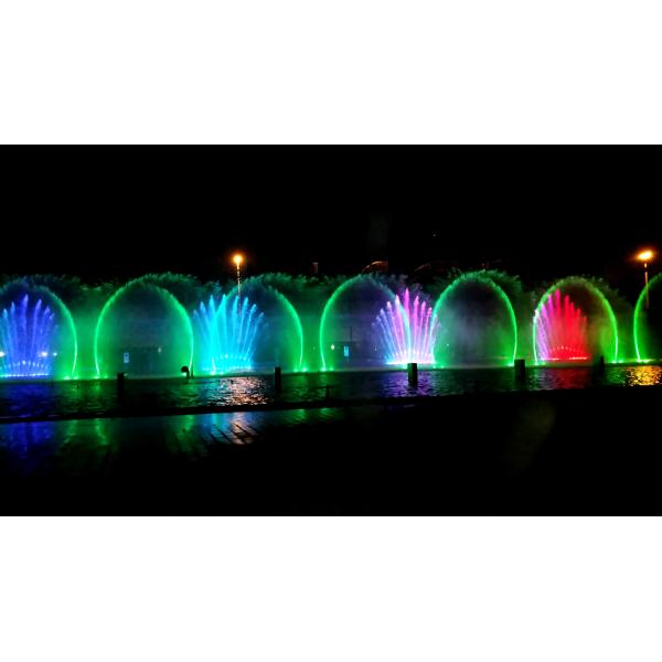 Водяной плавучий фонтан Нержавеющая сталь Музыкальное управление