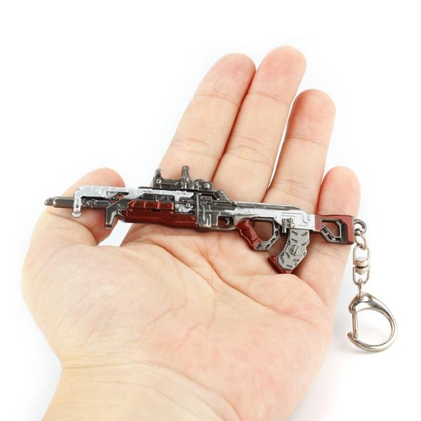 Red Gun Zinc Alloy Keychain Apex Legends VK47 Assault Rifle Standard