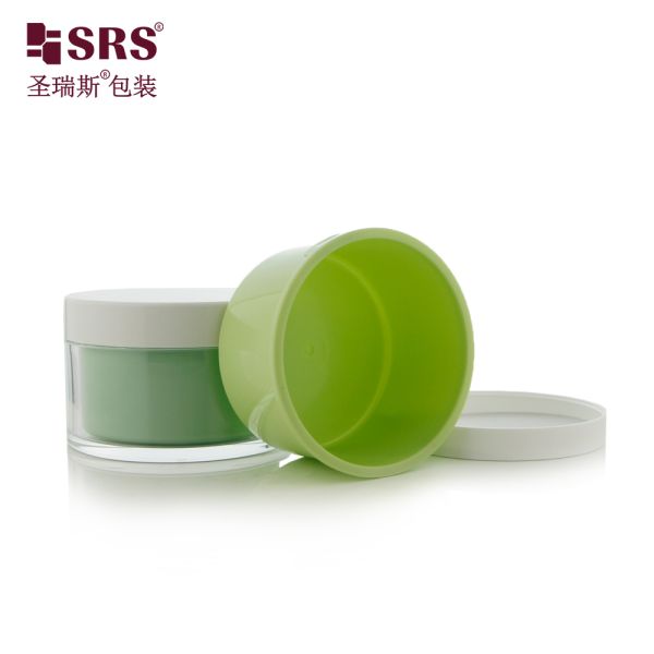 J101 50g 100g 240g Double Wall Replaceable Plastic Jar For Facial Cream Gel Rould Wholesale Container