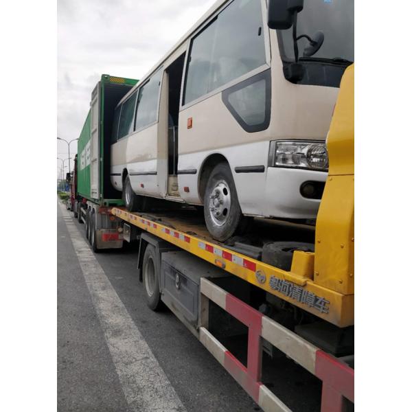 Hot Weather Toyota Coaster Used Bus , 24-30 Seats Used City Bus AC Diesel Engine