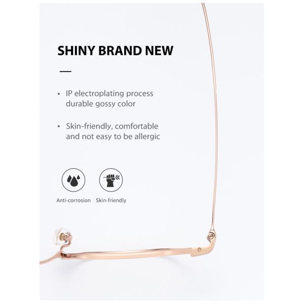 Оптически гибкие стекла рамки титана с прозрачными объективами