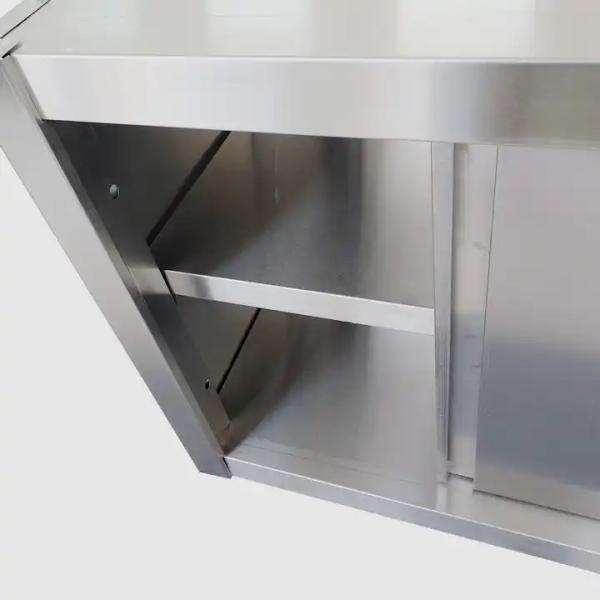 Шкафы Нержавеющая сталь Стол и раковина Стенный шкаф с раздвижной дверью